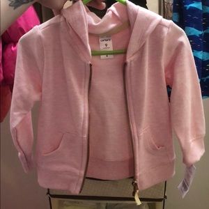 Light pink zip up hoodie
